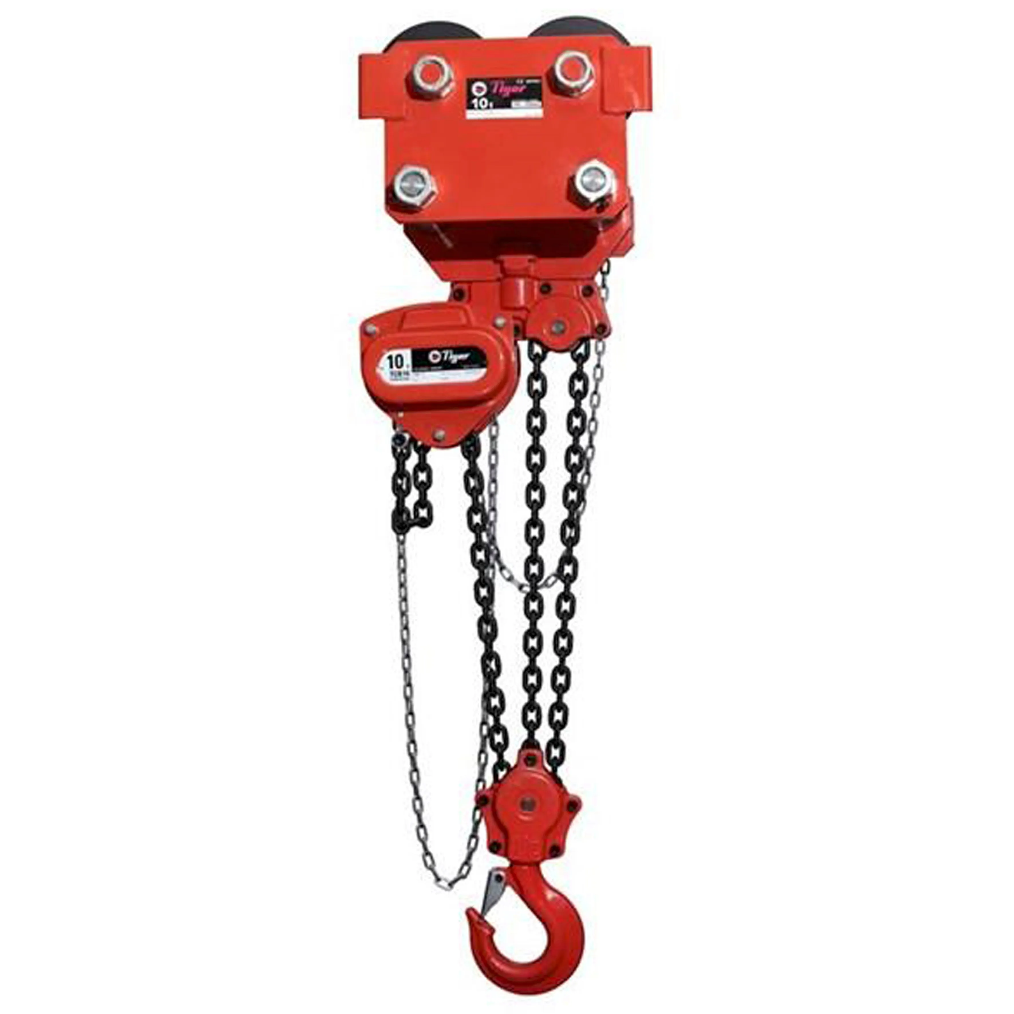 0.5t CAPACITY TIGER COMBINED CHAIN BLOCK & PUSH TRAVEL TROLLEY, CCBTP 80-128mm