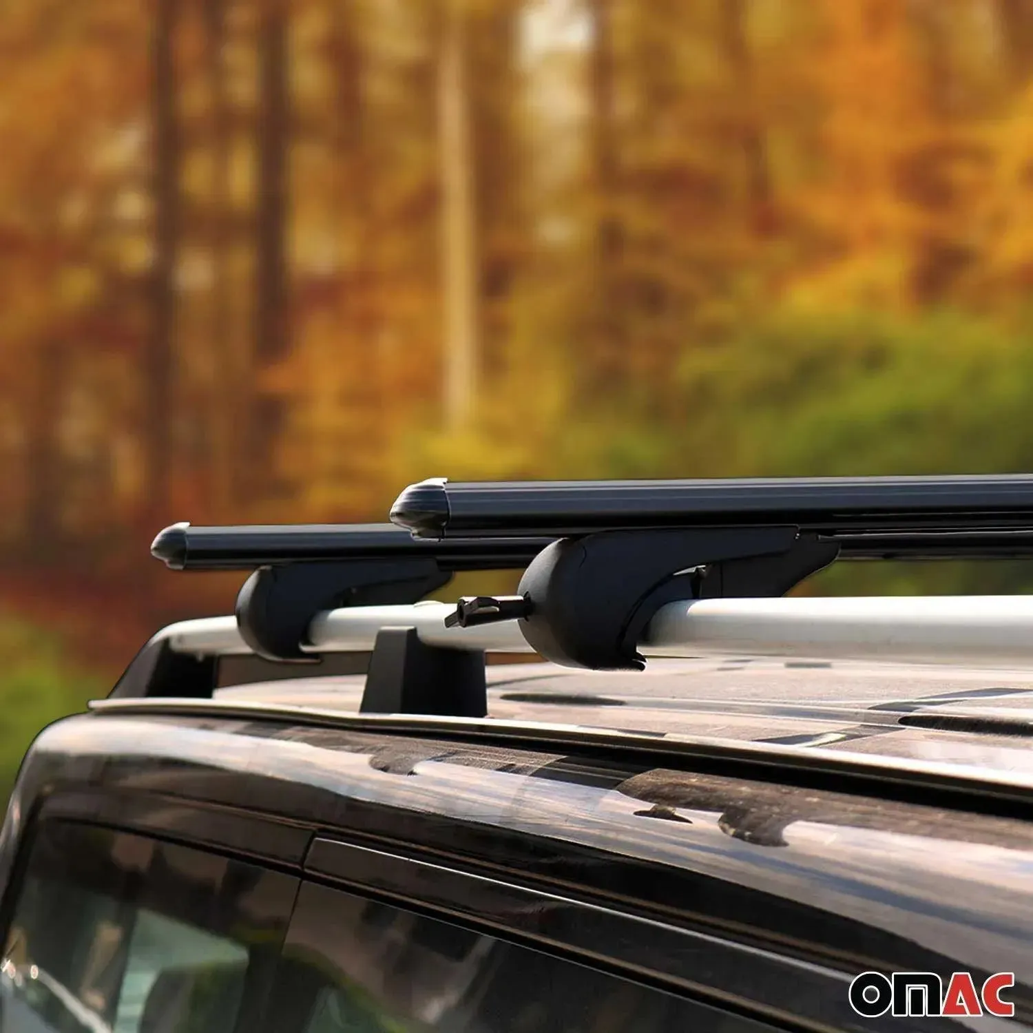 2001-2007 Volvo V70 Roof Rack Cross Bars Black