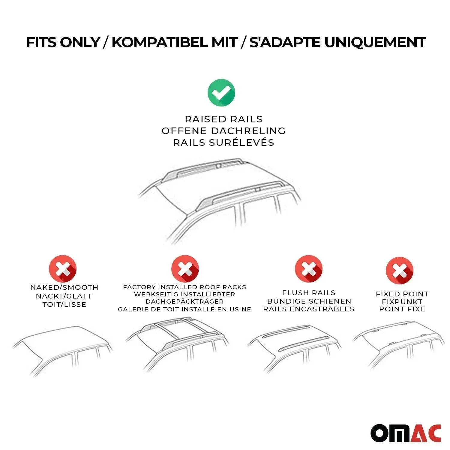 2001-2007 Volvo V70 Roof Rack Cross Bars Black