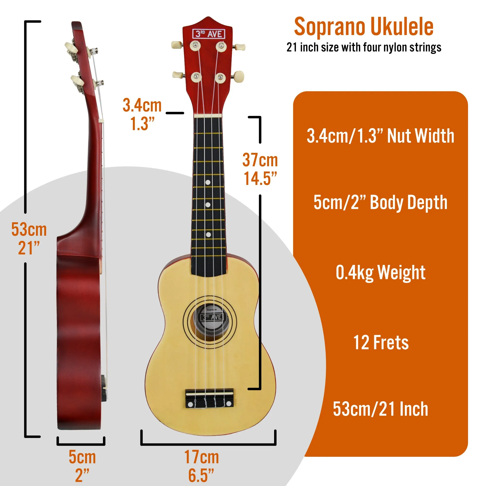 3rd Avenue Soprano Ukulele