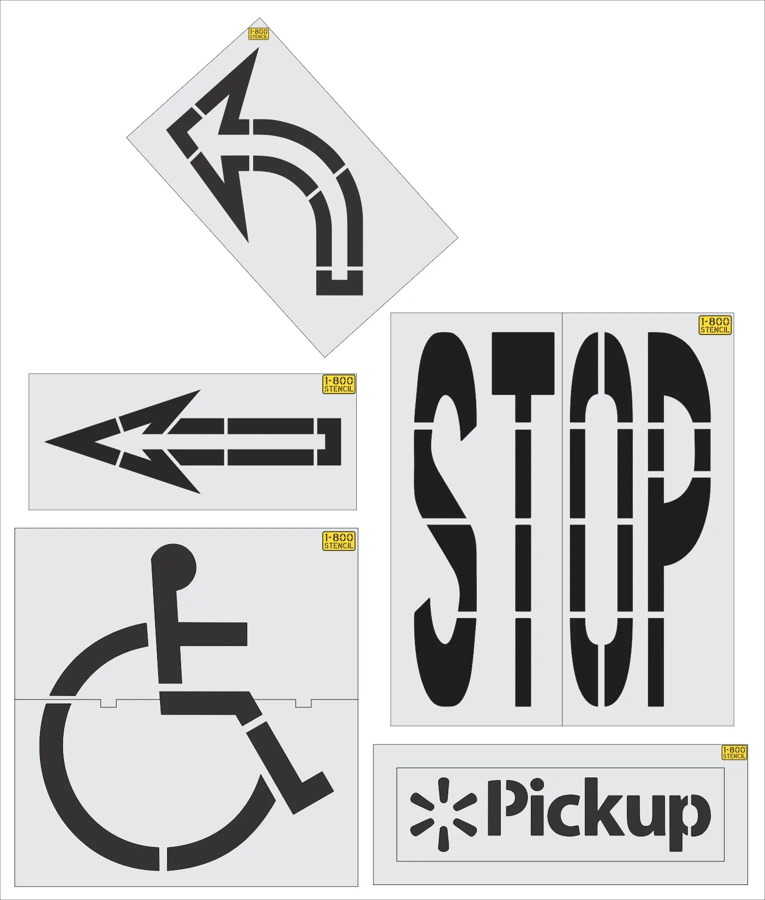 {5 pc} Walmart Striping Stencil Kit