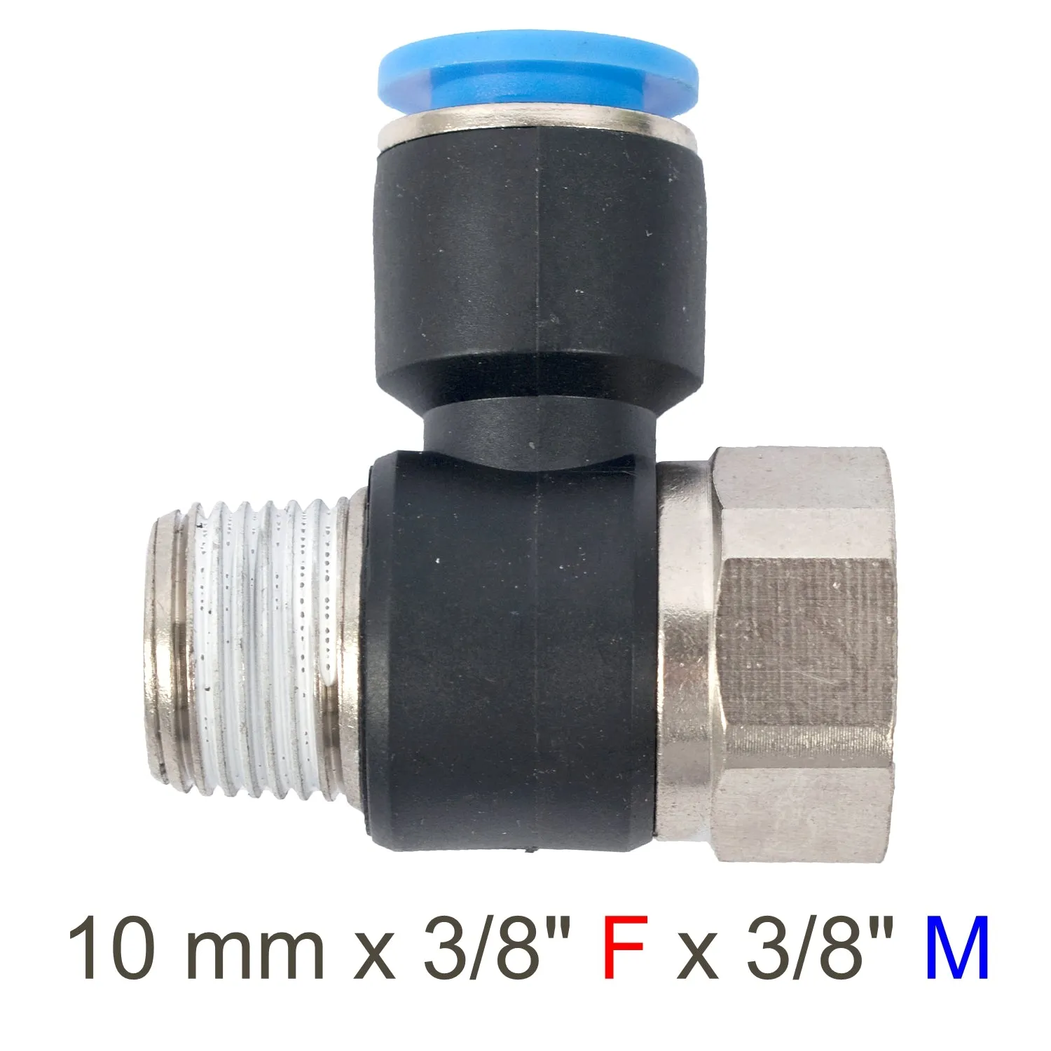 Aircraft Pu Hose Fitting Tee 10Mm X 3/8'F X 3/8'M