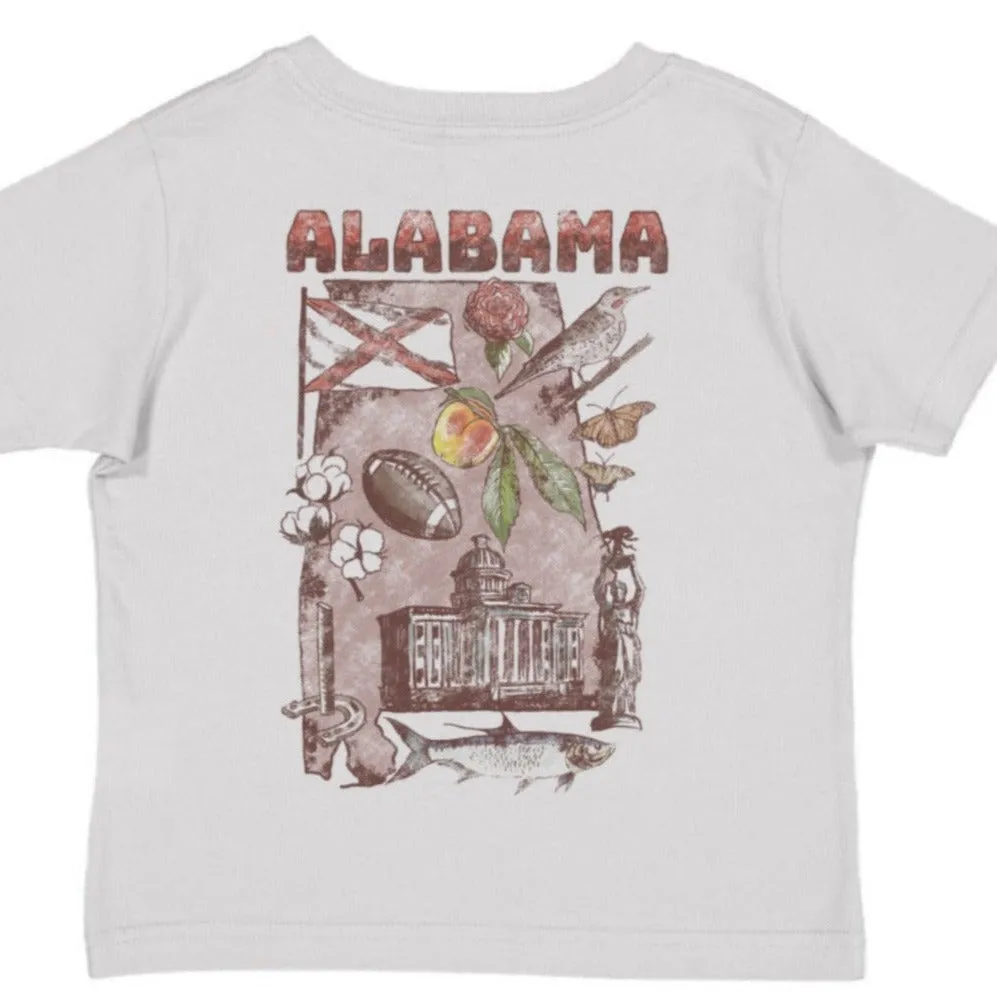 Alabama State Short Sleeve Kids Tee (D)