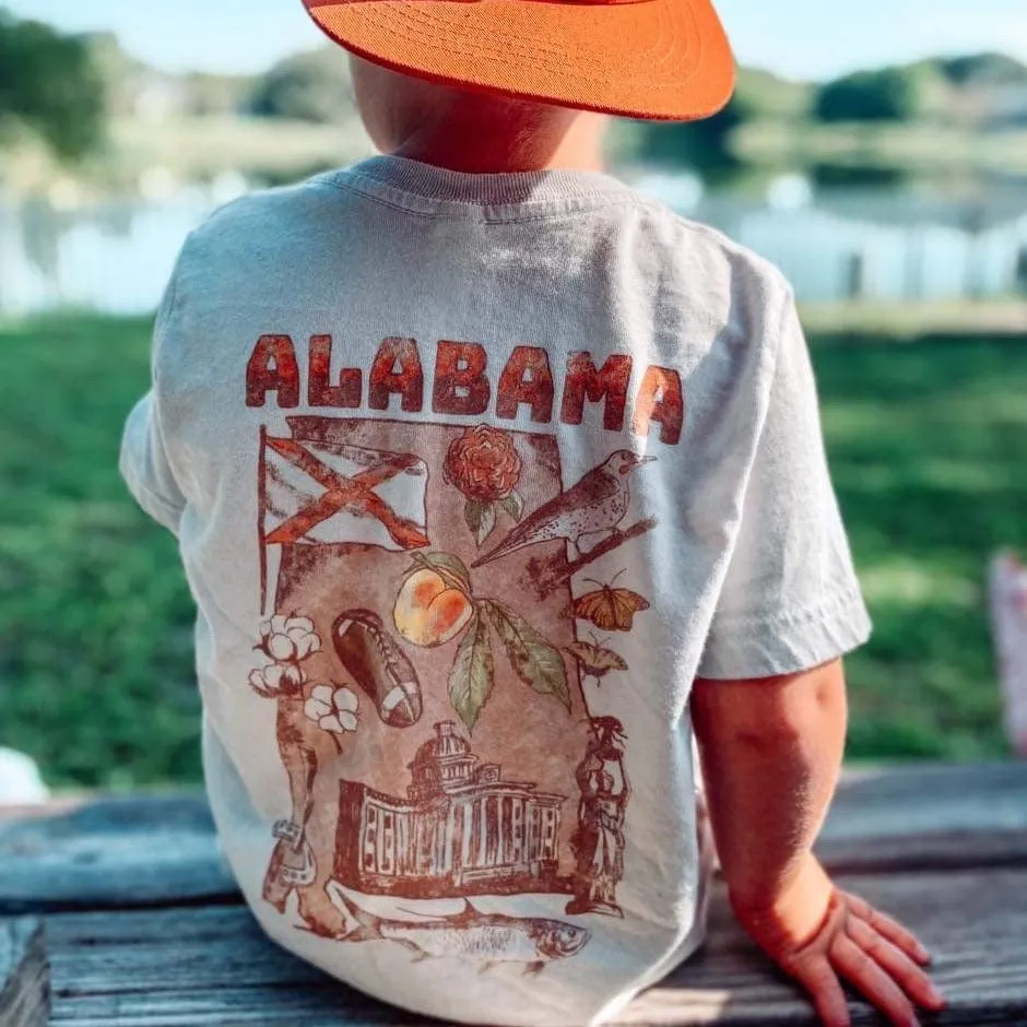 Alabama State Short Sleeve Kids Tee (D)