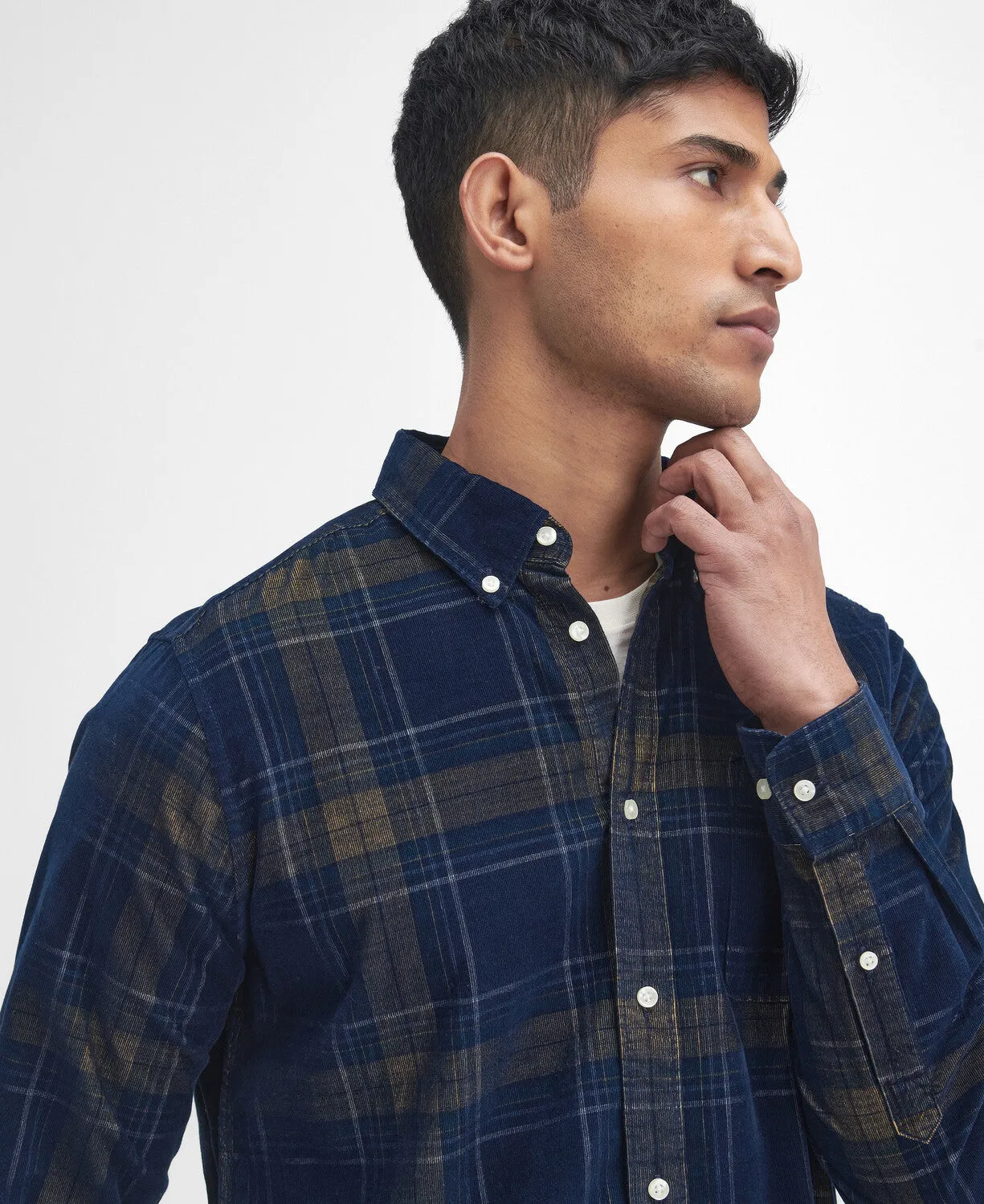 Barbour Mens Southfield shirt - Grey marl or blue