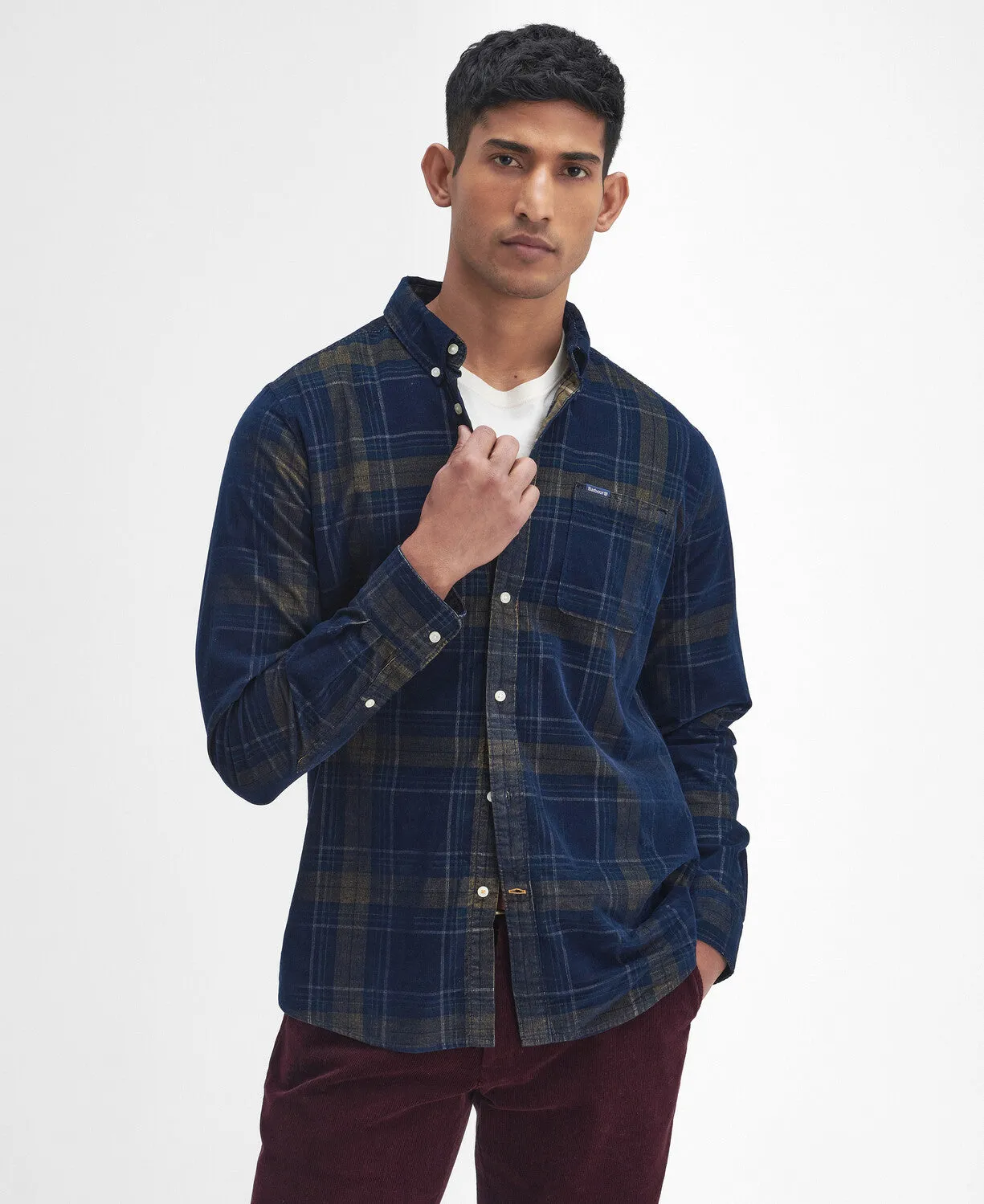 Barbour Mens Southfield shirt - Grey marl or blue