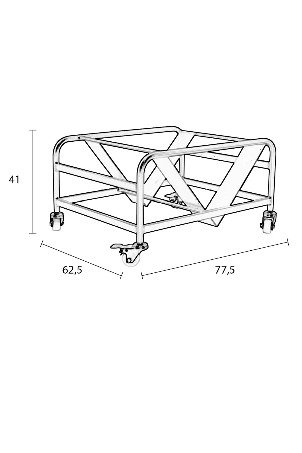 Black Metal Trolley | DF Stacks