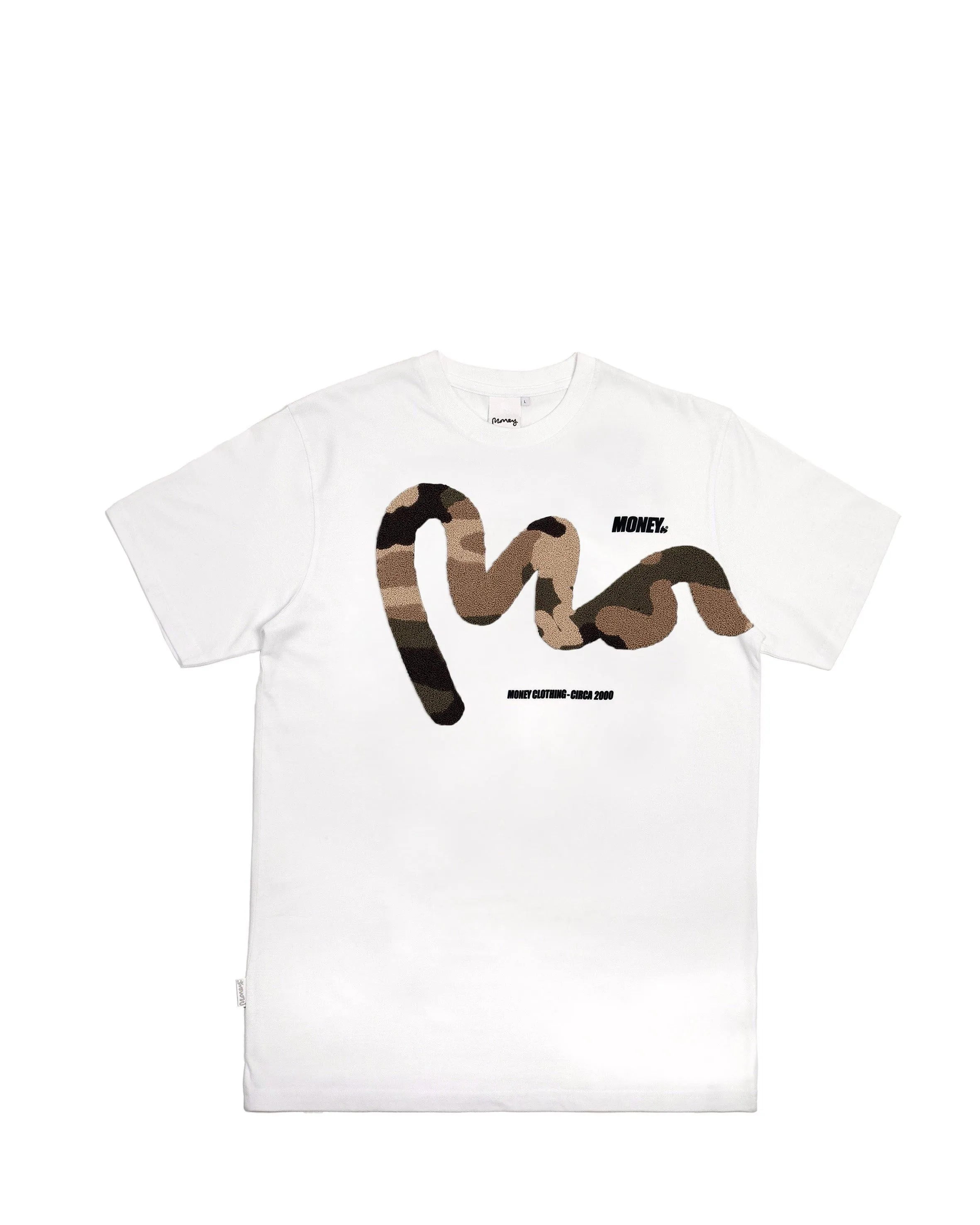 Chenille Big Sig Camo Tee White