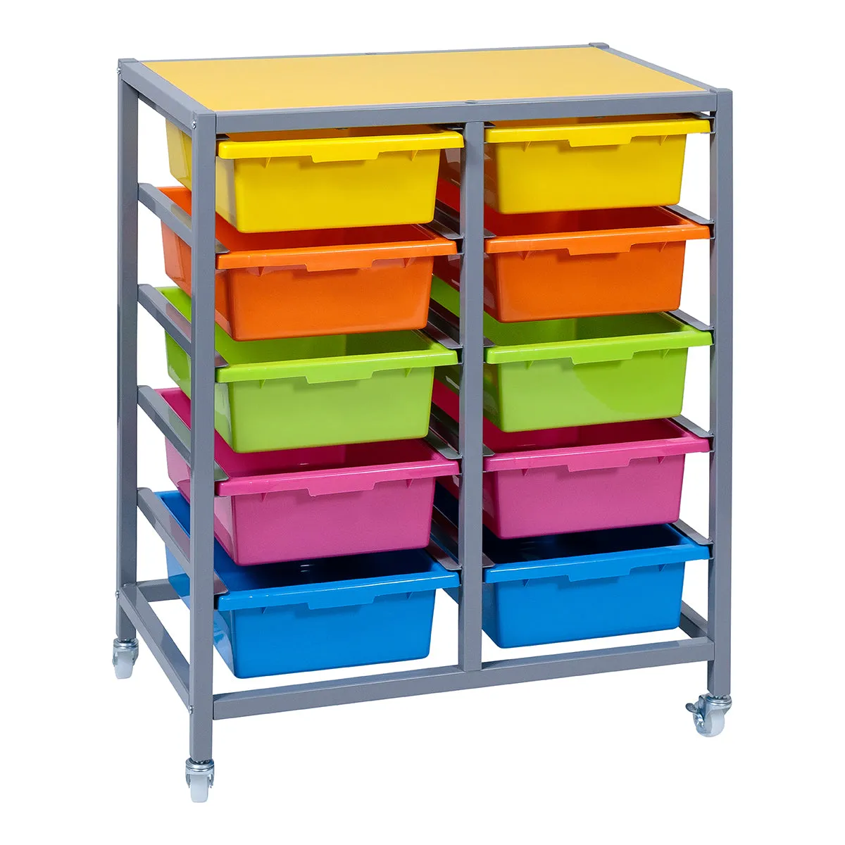 Double Tote Tray Trolley Frame - Non Adjustable - Tote Trays optional