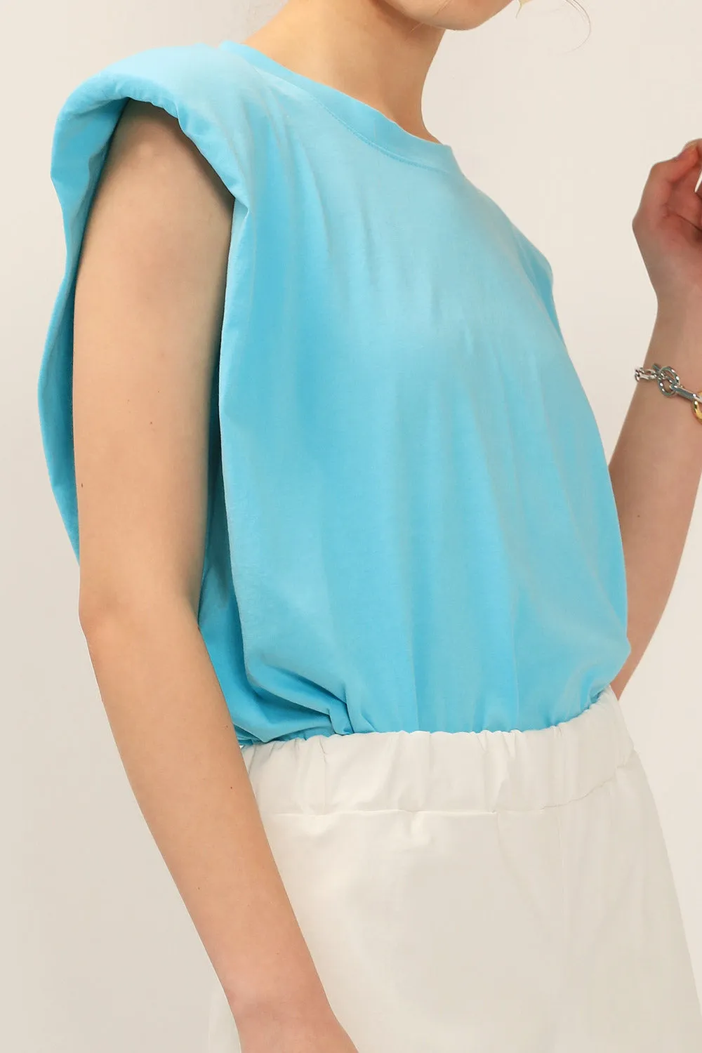 Elena Padded Shoulder T-shirt