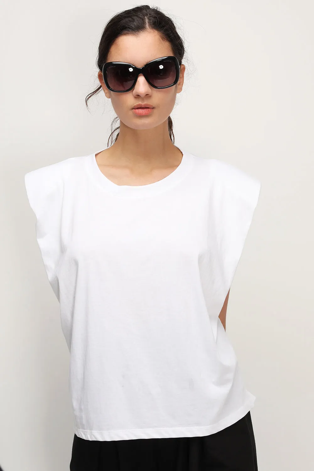 Elena Padded Shoulder T-shirt