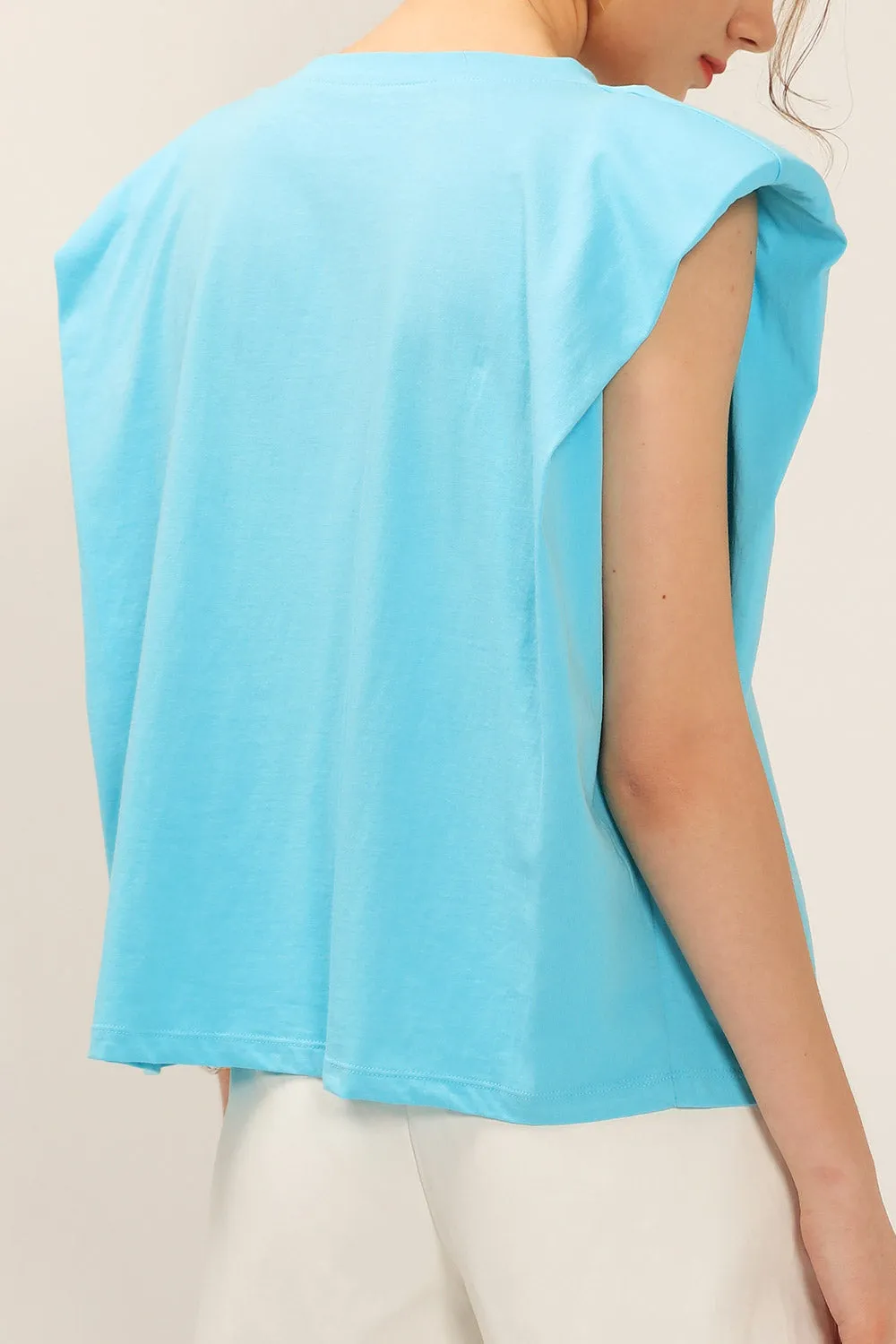 Elena Padded Shoulder T-shirt