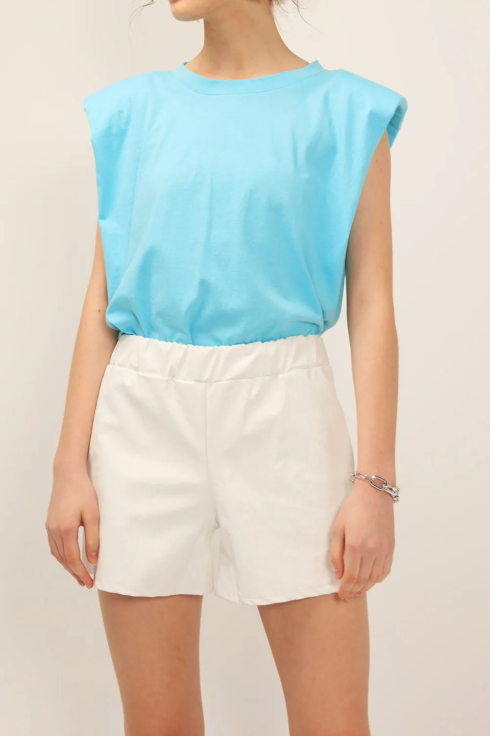 Elena Padded Shoulder T-shirt