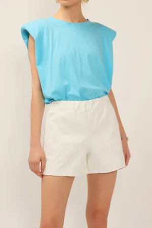 Elena Padded Shoulder T-shirt