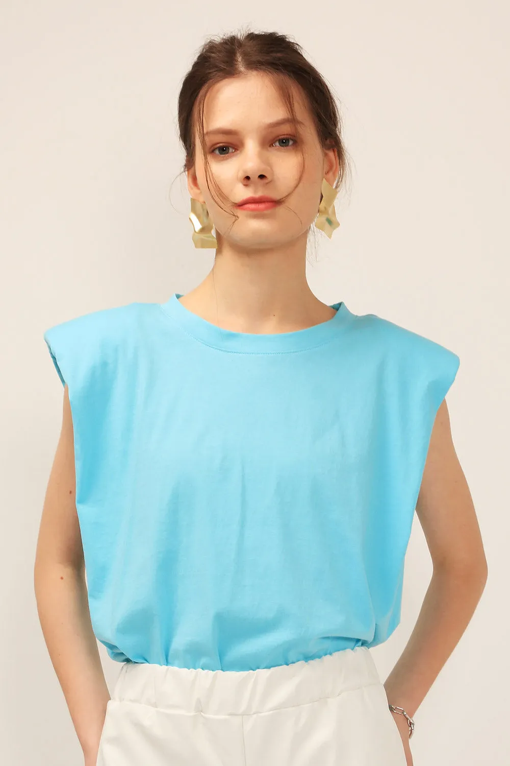 Elena Padded Shoulder T-shirt