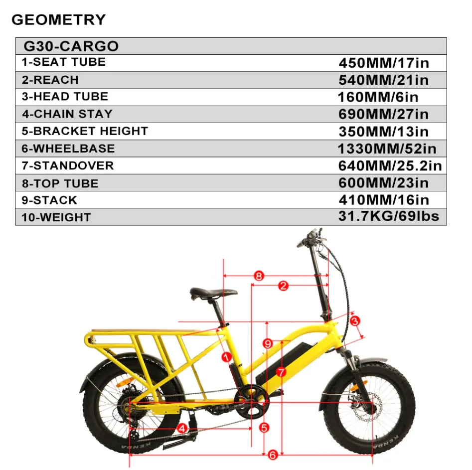 EUNORAU G30-CARGO Electric Cargo Bike