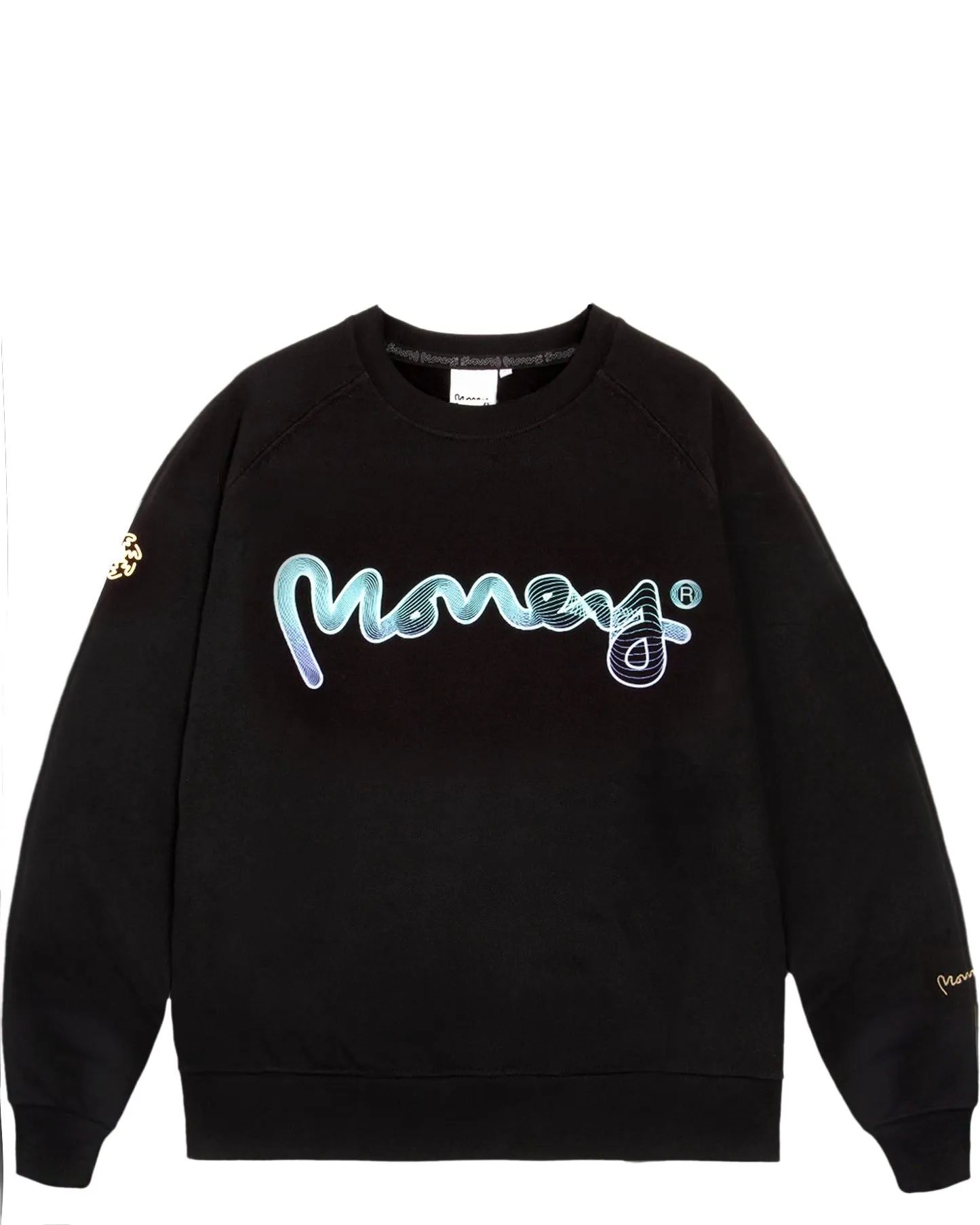 Flow Wave Fade Crew Sweat Black