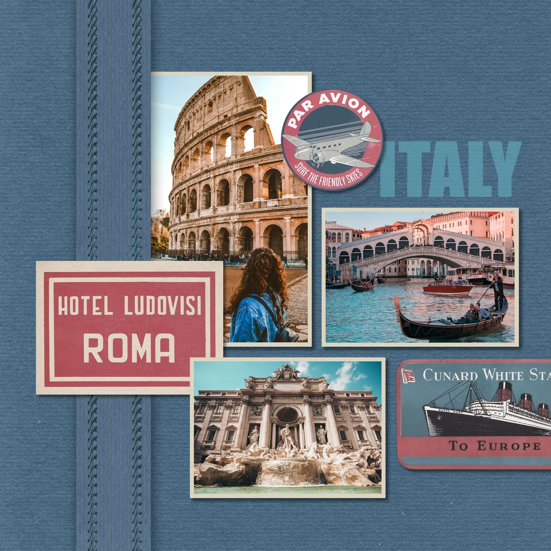 Hotel Luggage Labels 2 Digital Scrapbook Kit