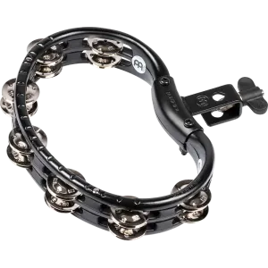 Meinl Mountable Molded ABS Tambourine, Black, Nickel Plated Steel Jingles - TMT2BK