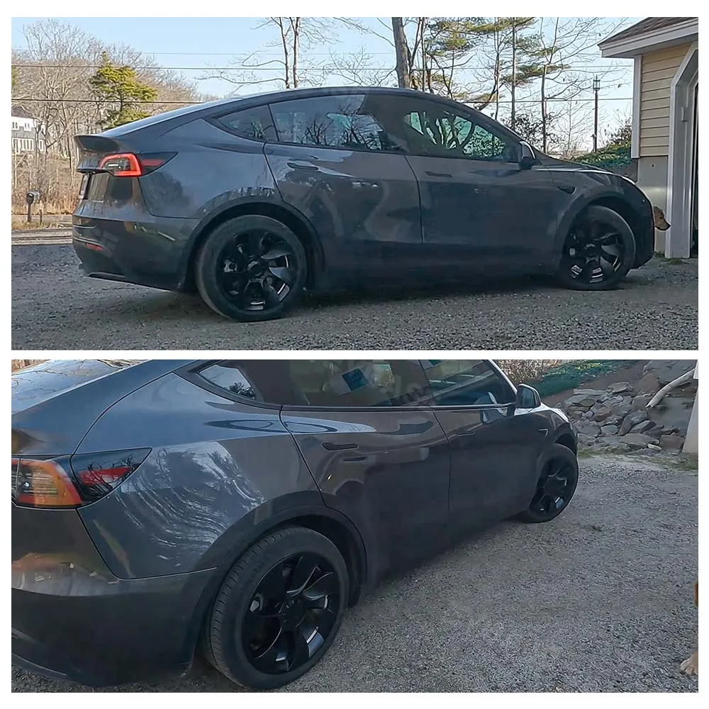 Model Y 19 inch Überturbine Wheel Cover Turbine Wheel Cap Model Y Matte Black 4PCS