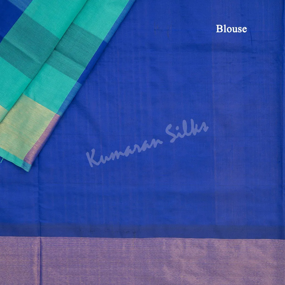 Semi Silk Cotton Multi Colour Checked Saree 04