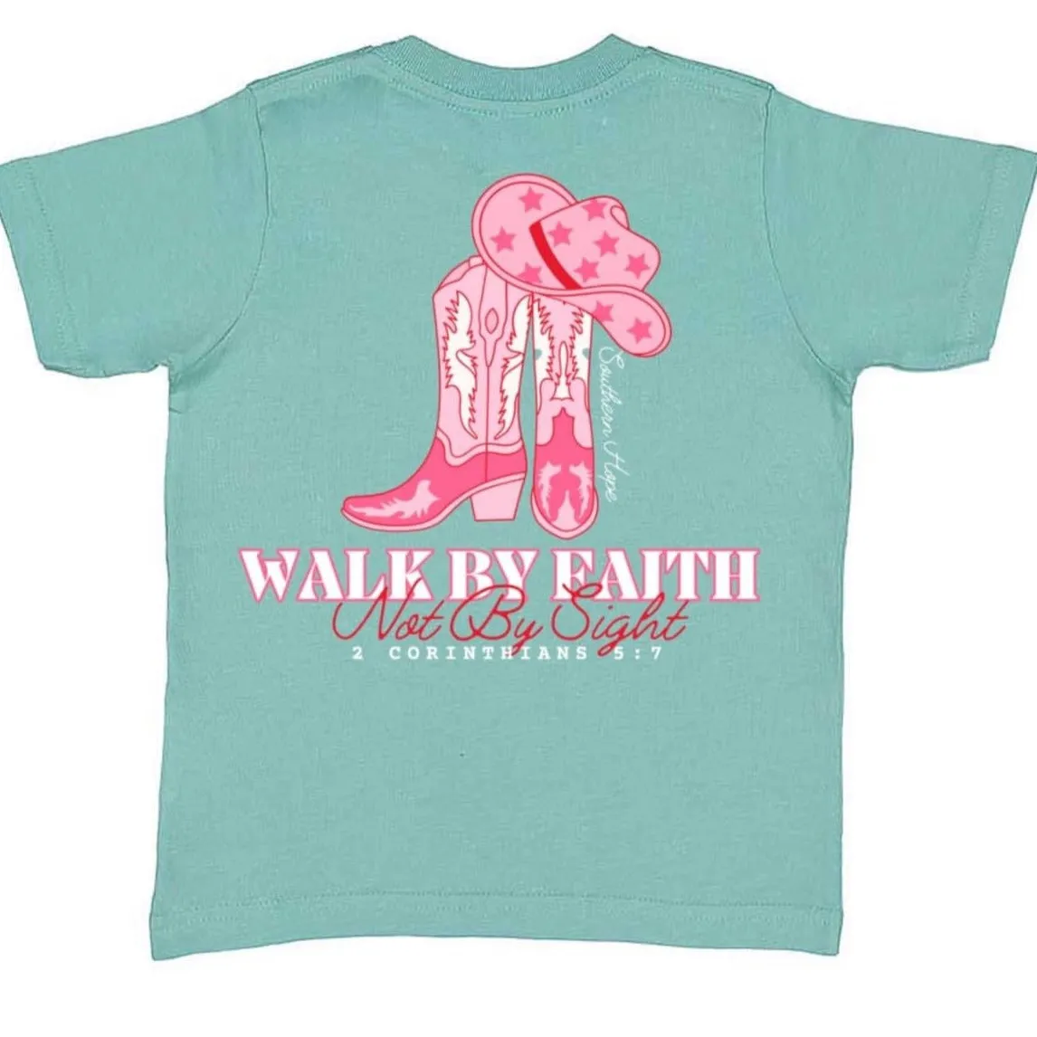 (Short Sleeve) Walk By Faith SHORT SLEEVE Kids Tee (D)