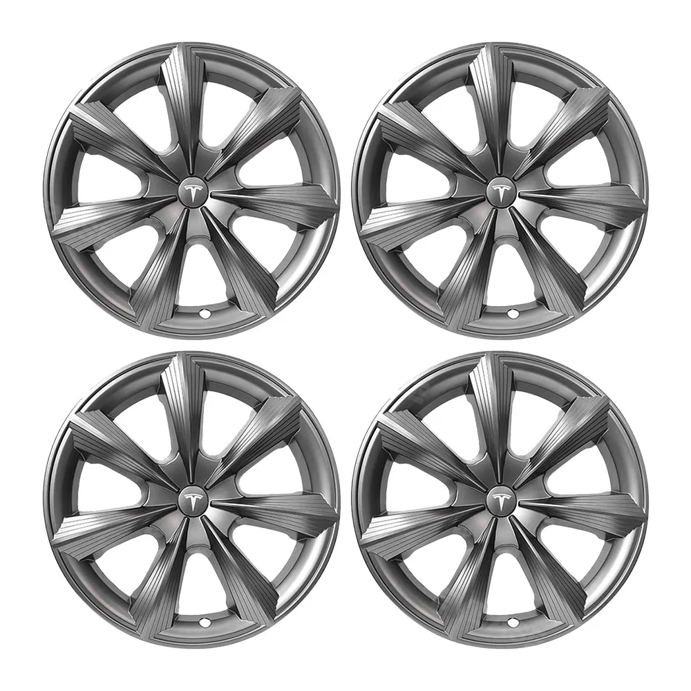 Tesla Model Y Wheel Covers 19Inch Blade Style Hubcaps ABS Wheel Rim Cover Replacement