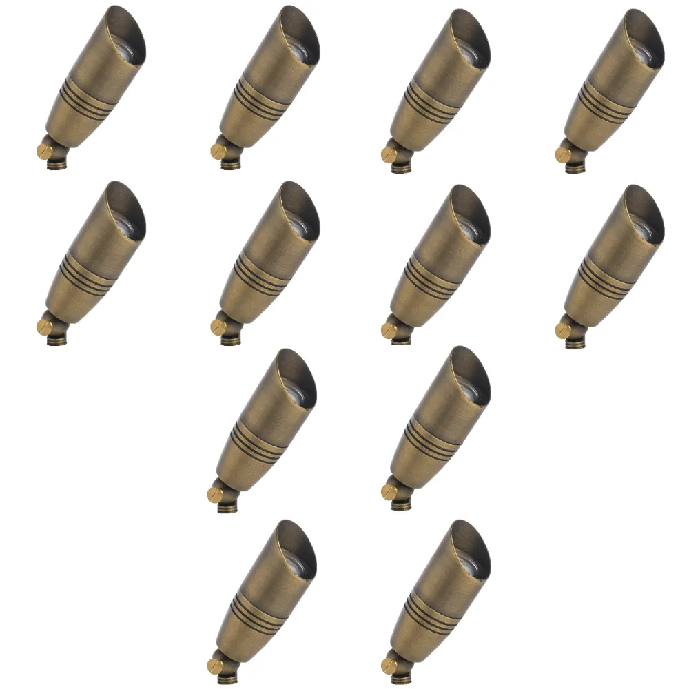 Tulay Antique Brass Spot Light 4x/8x/12x MR16 5W 2700K Package Low Voltage Landscape Lighting