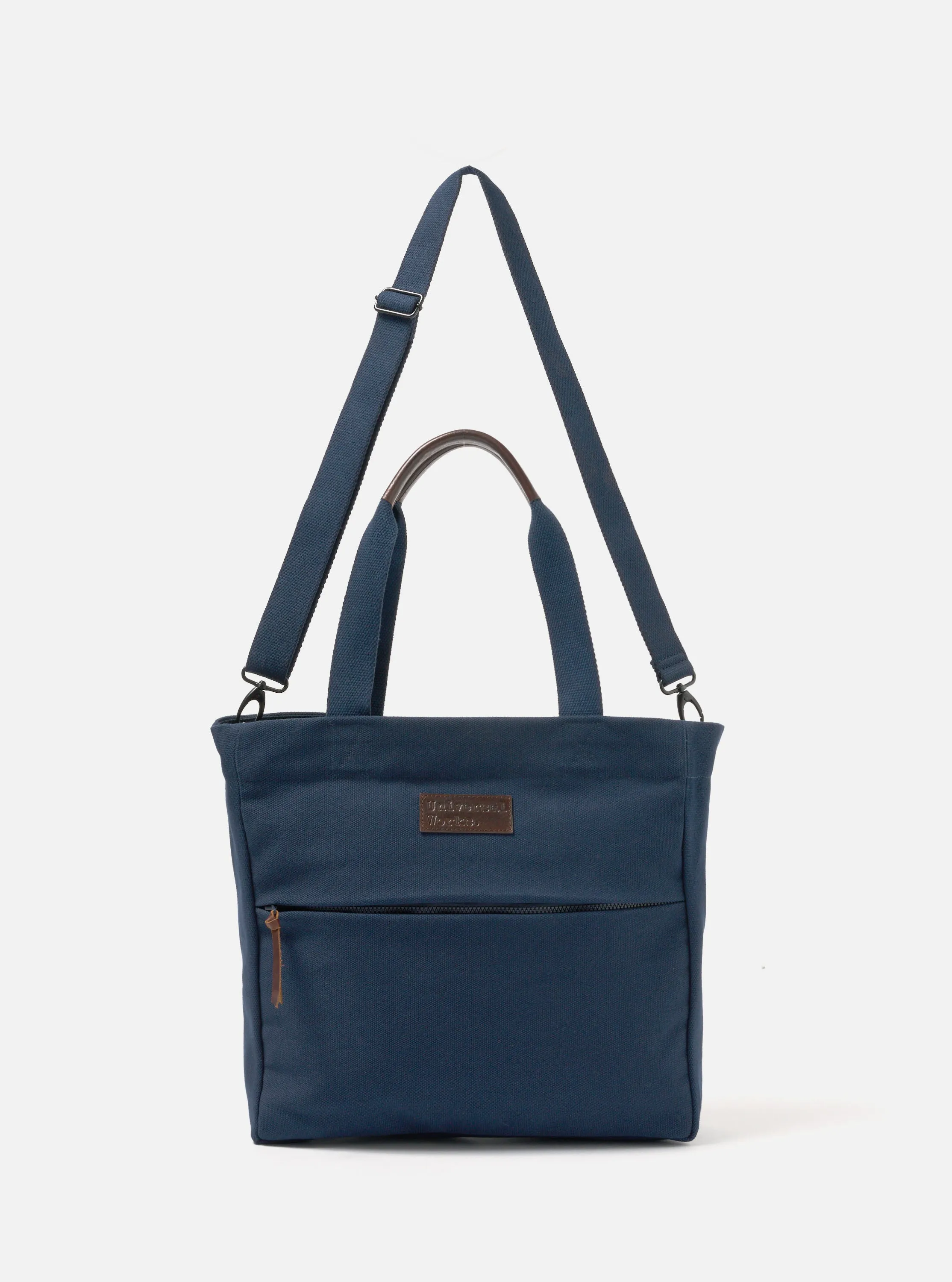 Universal Works Tote Bag in Navy Canvas