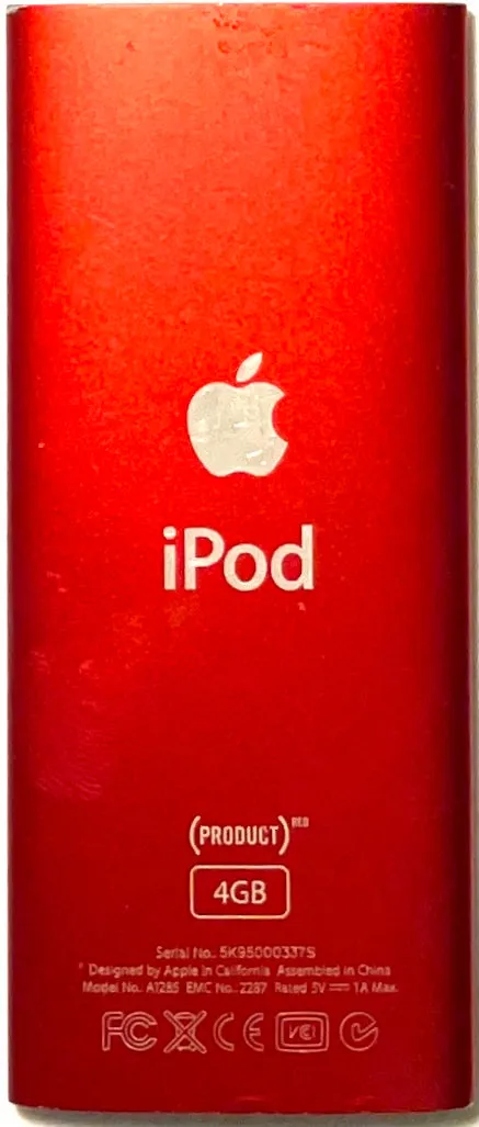 Used Original Housing w/ Click Wheel for Apple iPod Nano 4th Generation Product Red